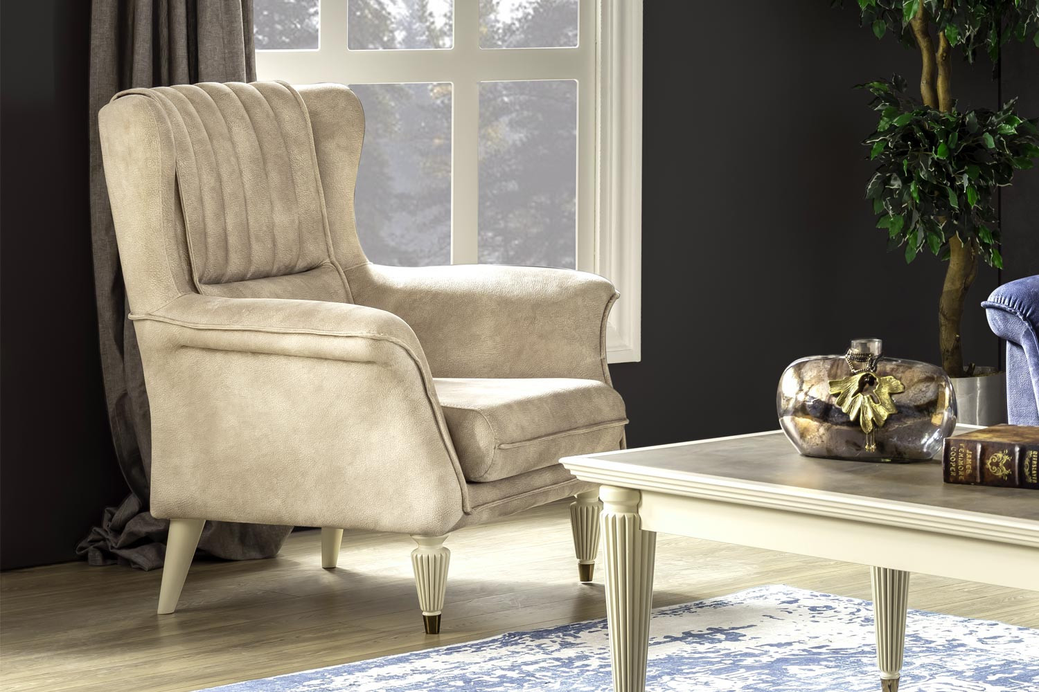 Nirvana Tekli Koltuk / Berjer Bej