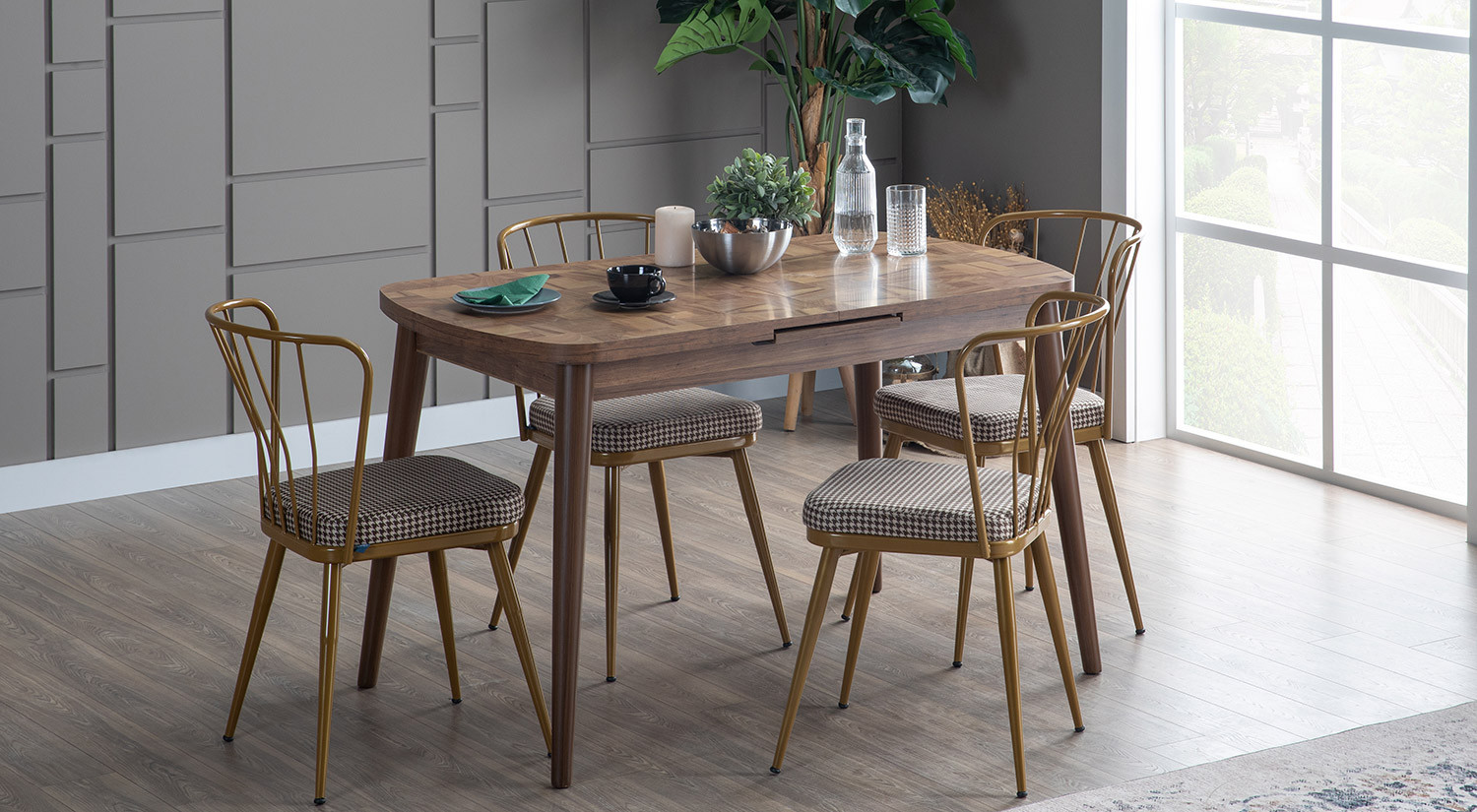 Gupba Sandalye Bronz Kahve Kazağzı