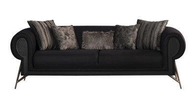 Malta Two Seater Sofa - Black