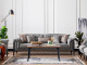  New Best Three-Seat Sofa - Gray