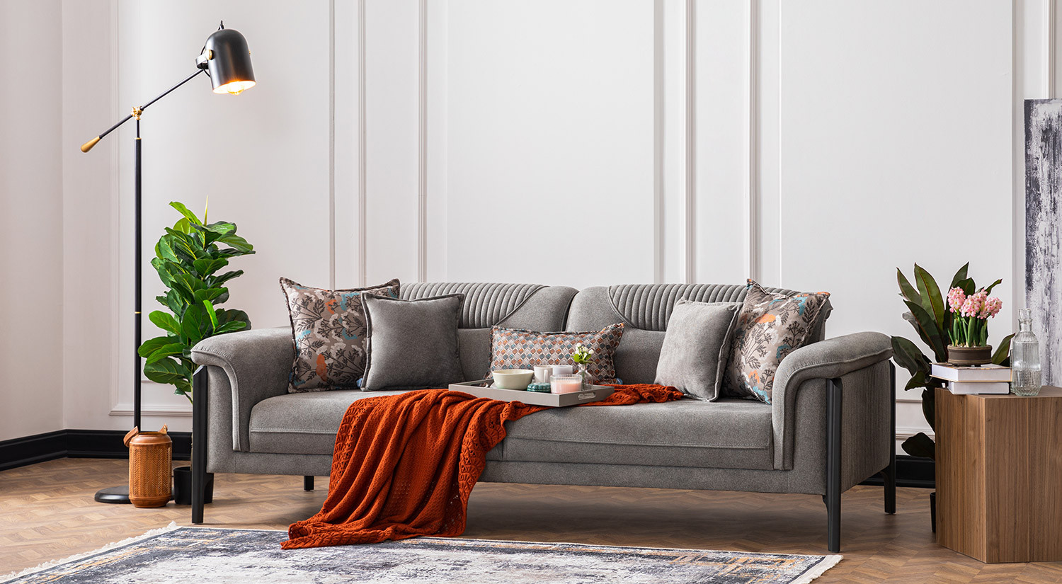 New Best Sofa Set - Gray