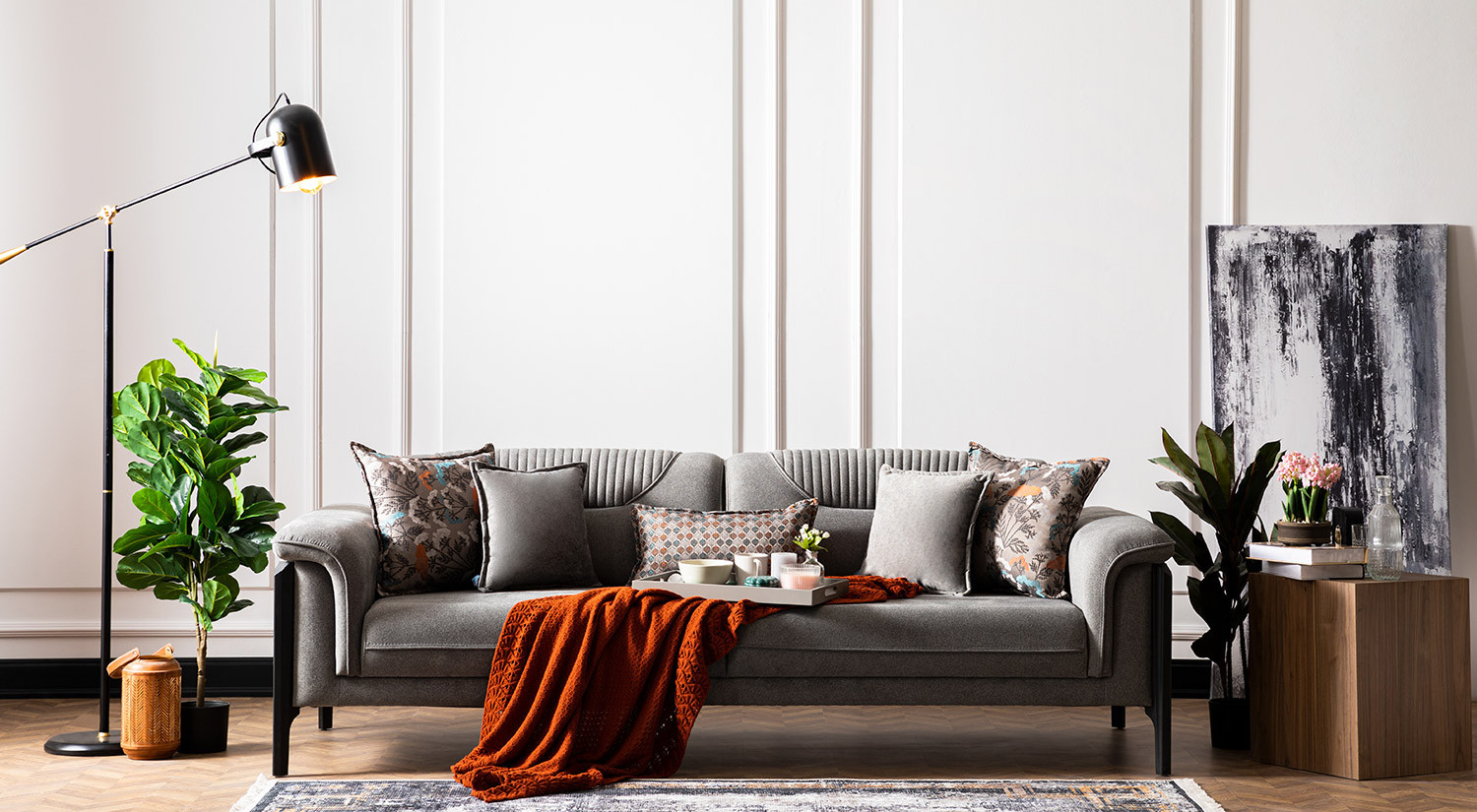 New Best Sofa Set - Gray
