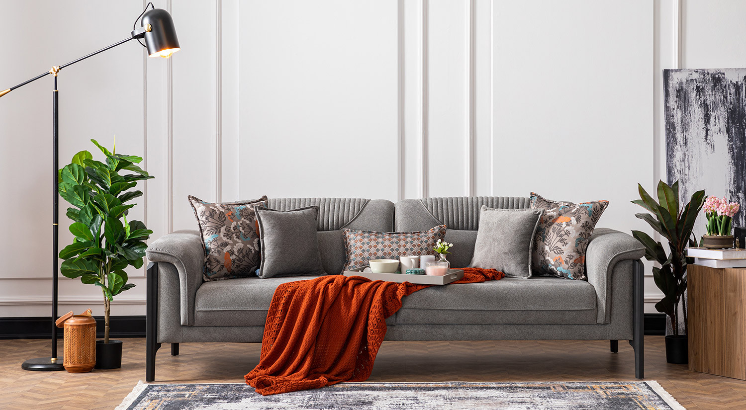 New Best Sofa Set - Gray