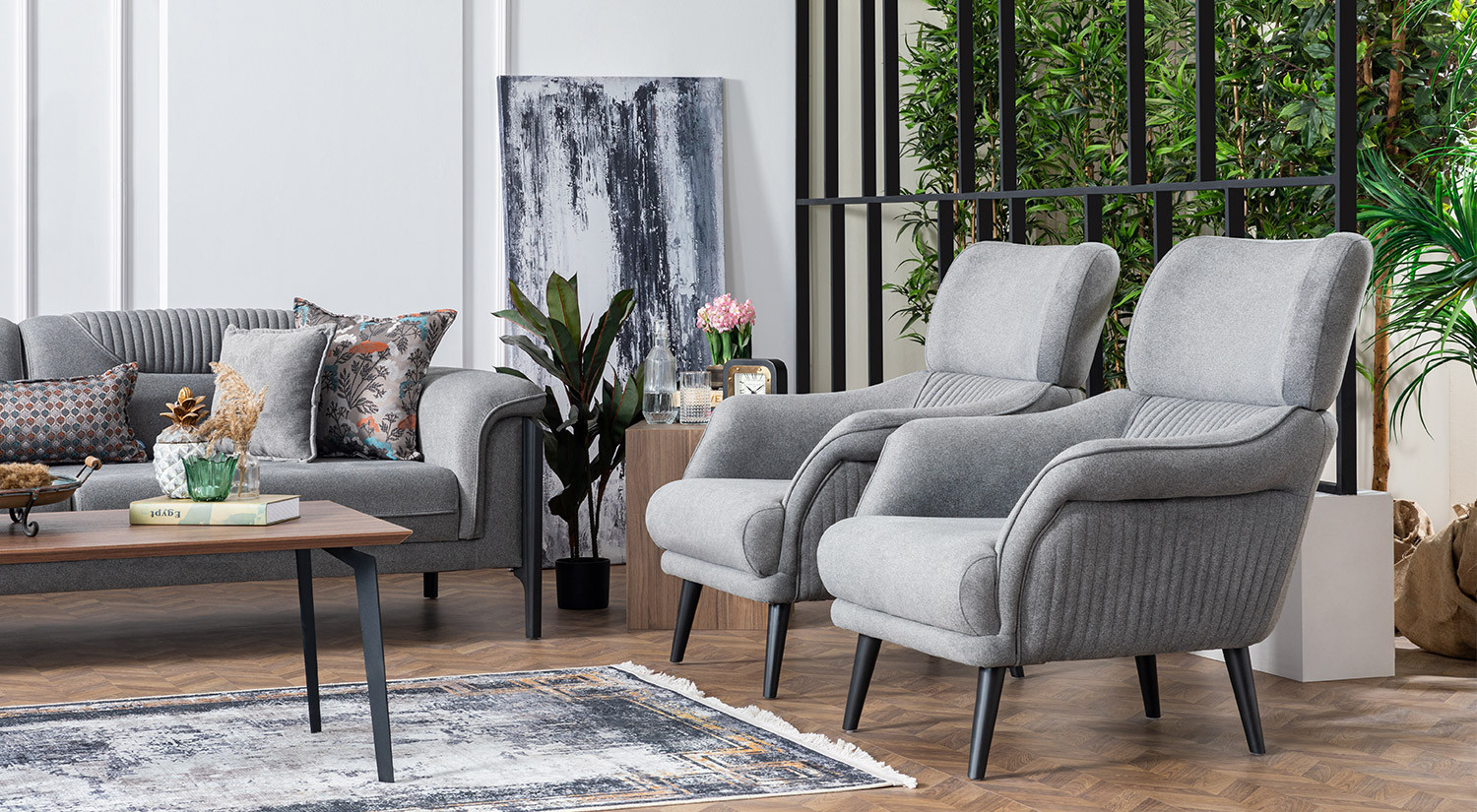 New Best Sofa Set - Gray