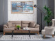  Milano Sofa Set - Brown - Cream