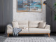  Milano Sofa Set - Brown - Cream