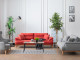  Milano Sofa Set - Red - Gray