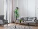  Milano Sofa Set - Red - Gray