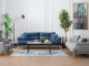  Milano Sofa Set - Navy Blue - Gray