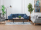  Milano Sofa Set - Navy Blue - Gray