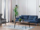  Milano Sofa Set - Navy Blue - Gray