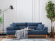  Milano Sofa Set - Navy Blue - Gray