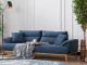  Milano Sofa Set - Navy Blue - Gray