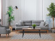  Milano Sofa Set - Navy Blue - Gray