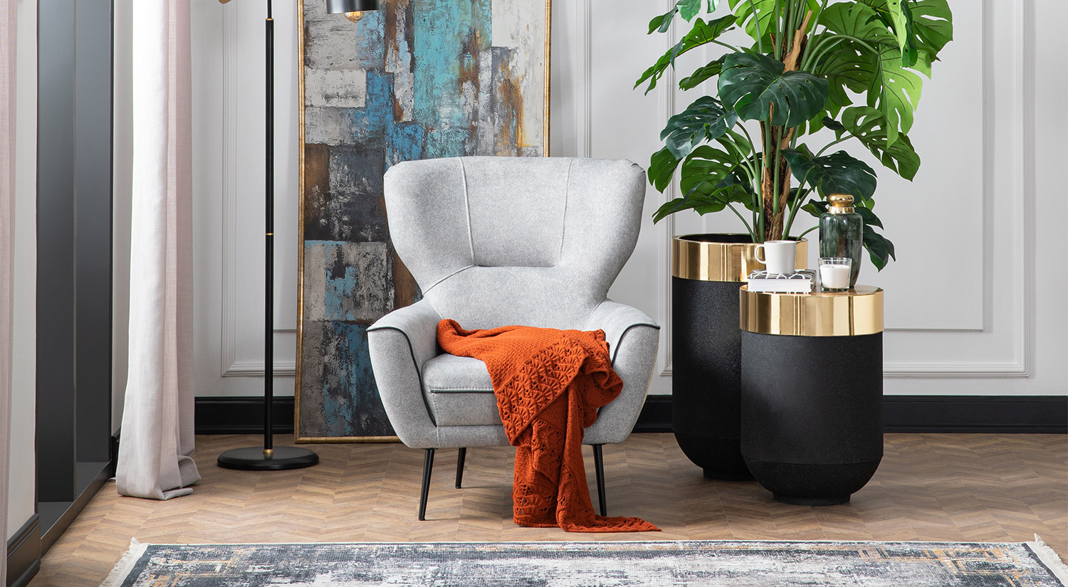 Grey shop single chair