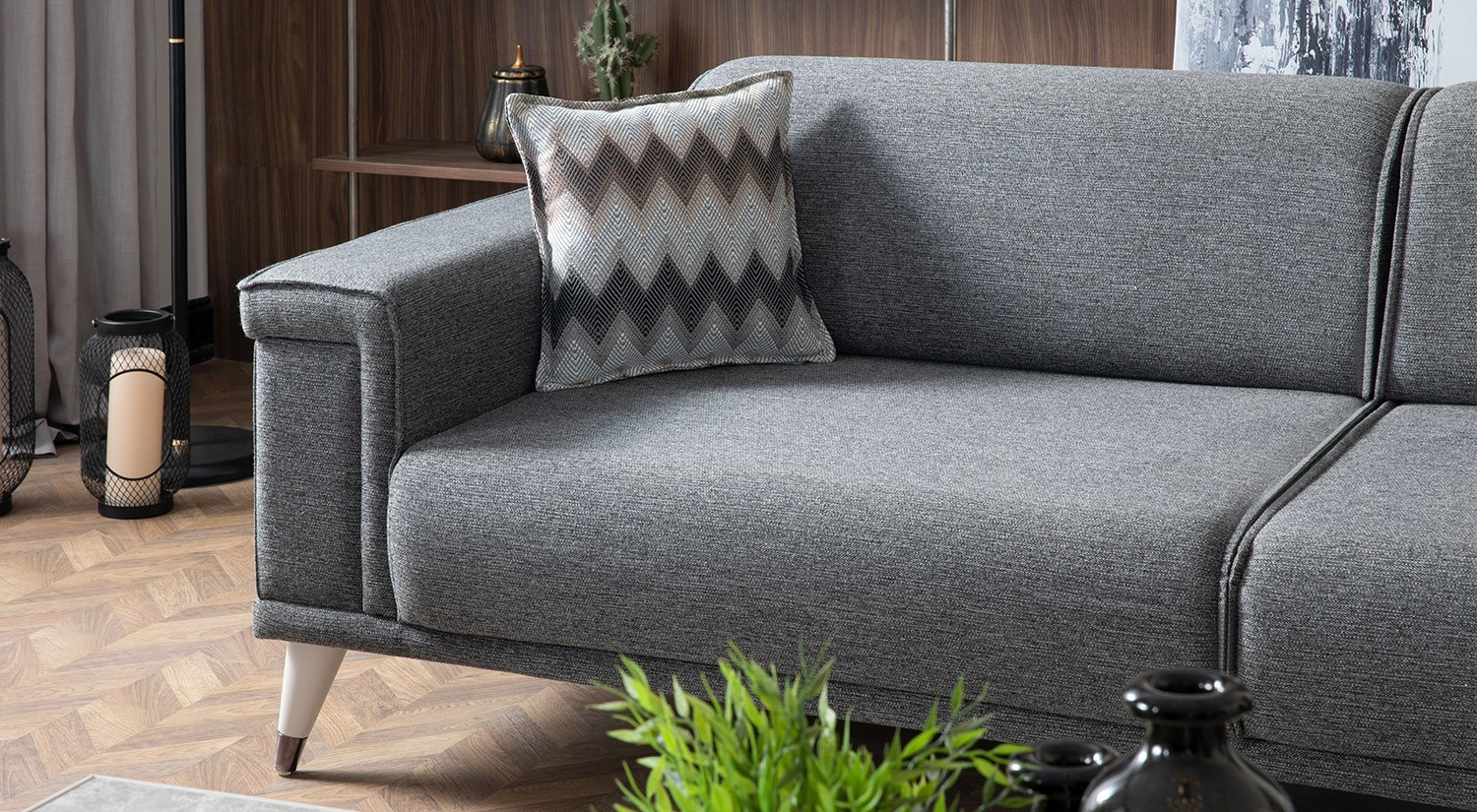 Alaçatı Sofa Set - Wooden Leg
