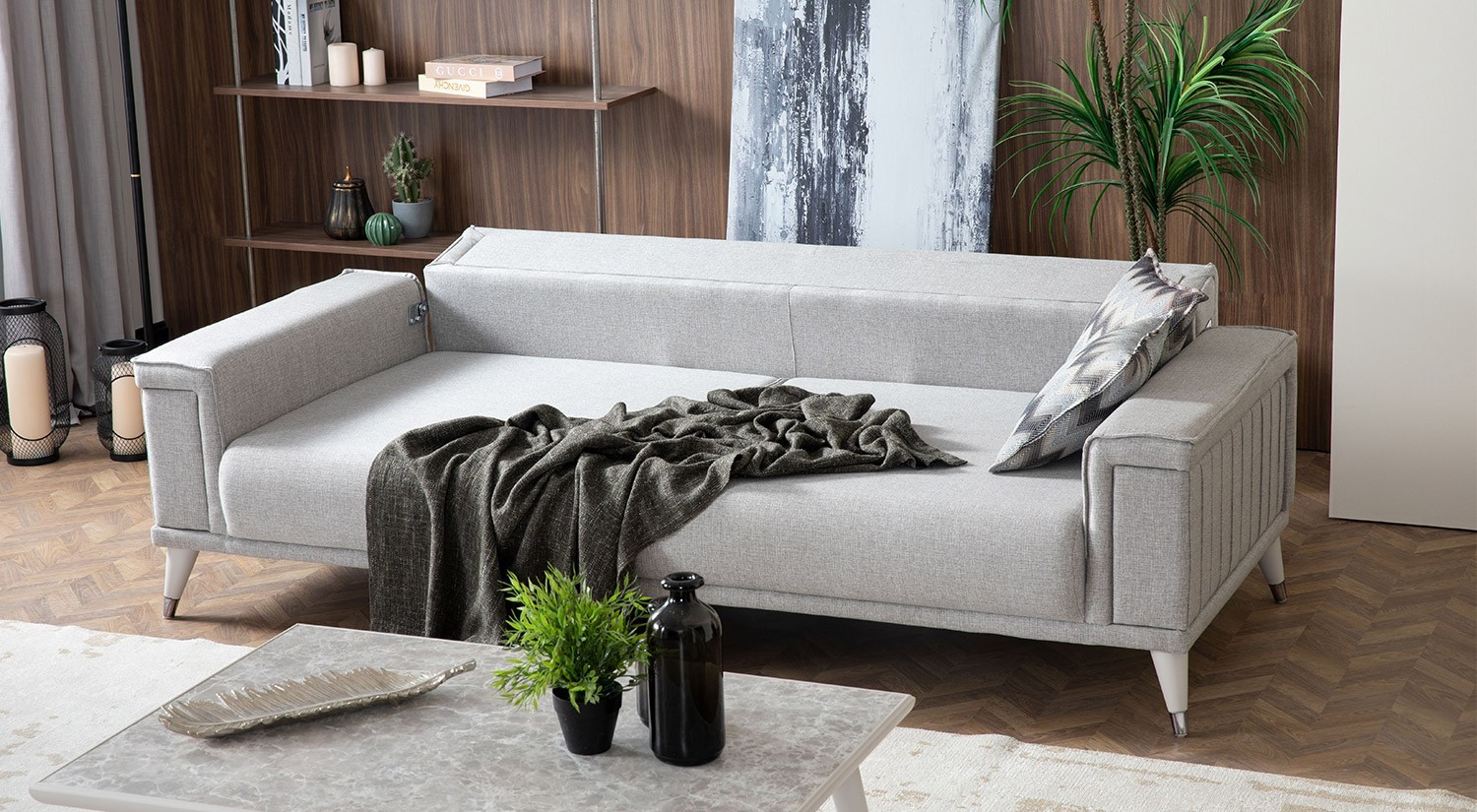 Alaçatı Sofa Set - Wooden Leg