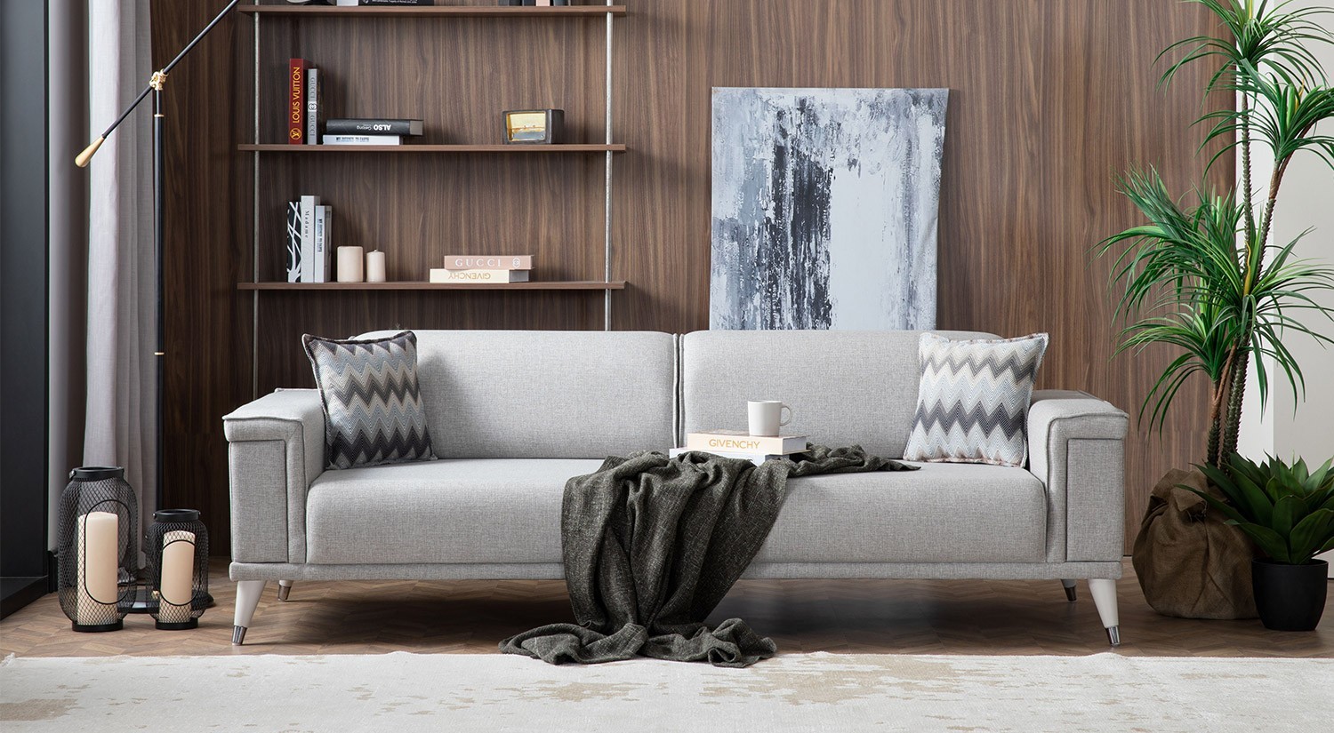 Alaçatı Sofa Set - Wooden Leg