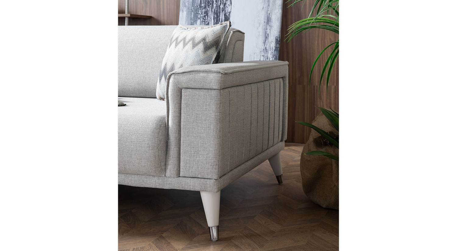 Alaçatı Sofa Set - Wooden Leg