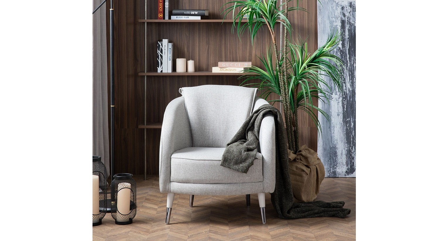 Alaçatı Sofa Set - Wooden Leg