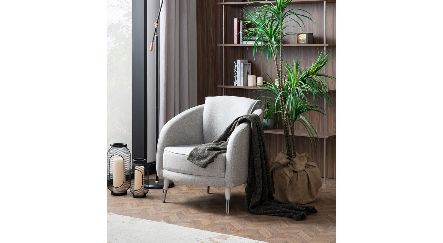 Alaçatı Sofa Set - Wooden Leg