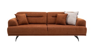 Aqua Three Seater Sofa - Brown / Tile