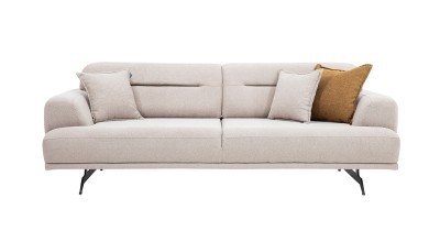 Aqua Three Seater Sofa - Beige / Gray