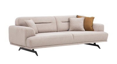 Aqua Three Seater Sofa - Beige / Gray