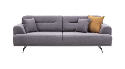 Aqua Long Three Seater Sofa - Gray