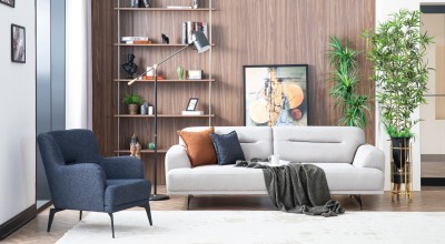 Aqua Sofa Set - Navy Blue