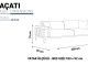  Alaçatı Three Seater Sofa - Grey