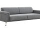  Alaçatı Three Seater Sofa Wooden Leg - Anthracite