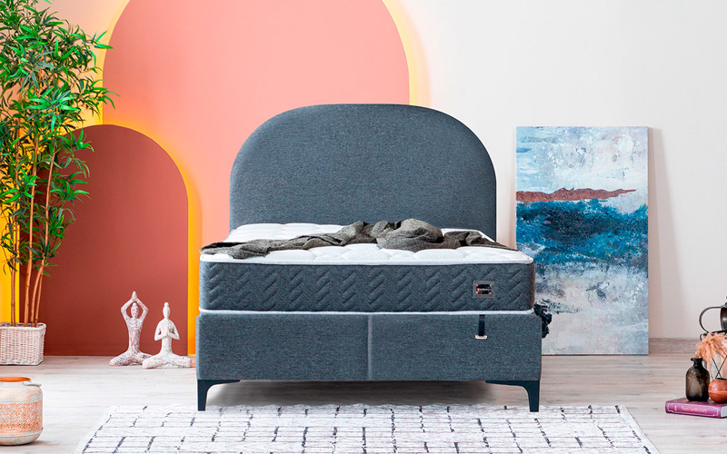 Bed, Base and Headboard Set