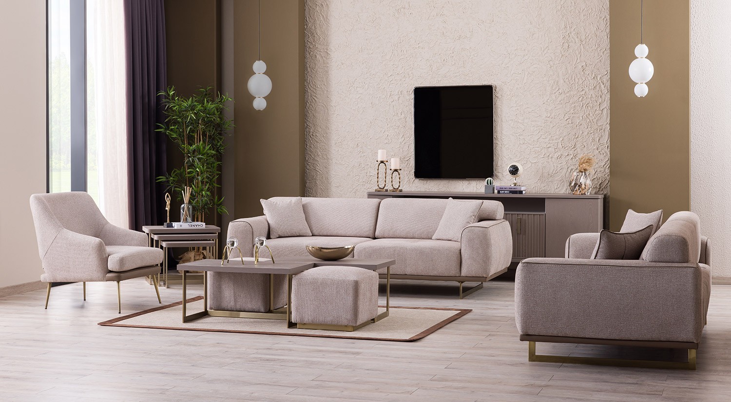 Latte Sofa Set