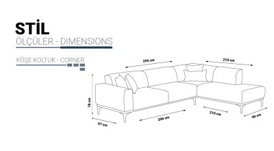 Stil Köşe Takımı (3+Dinlenme)