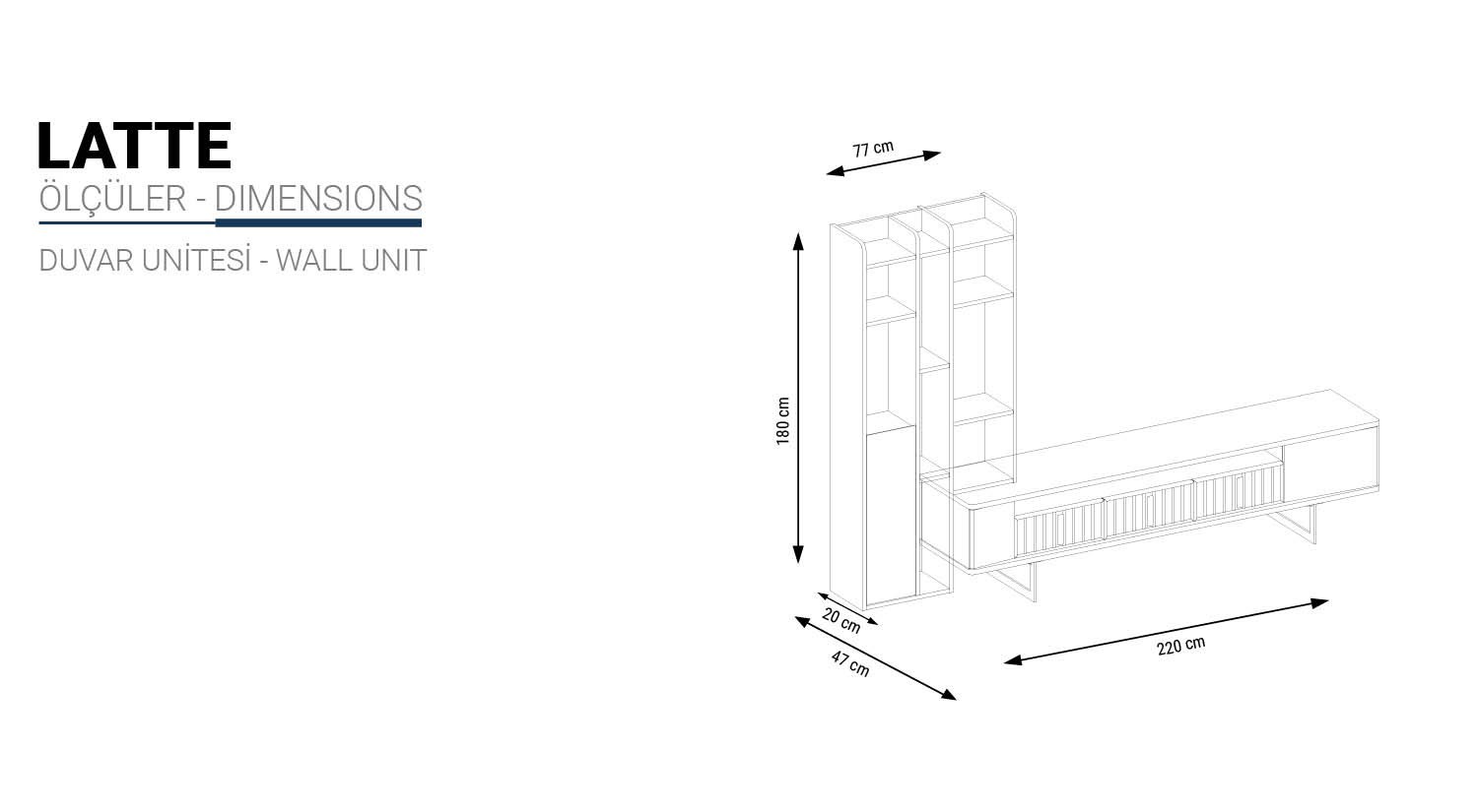 Latte Wall Unit