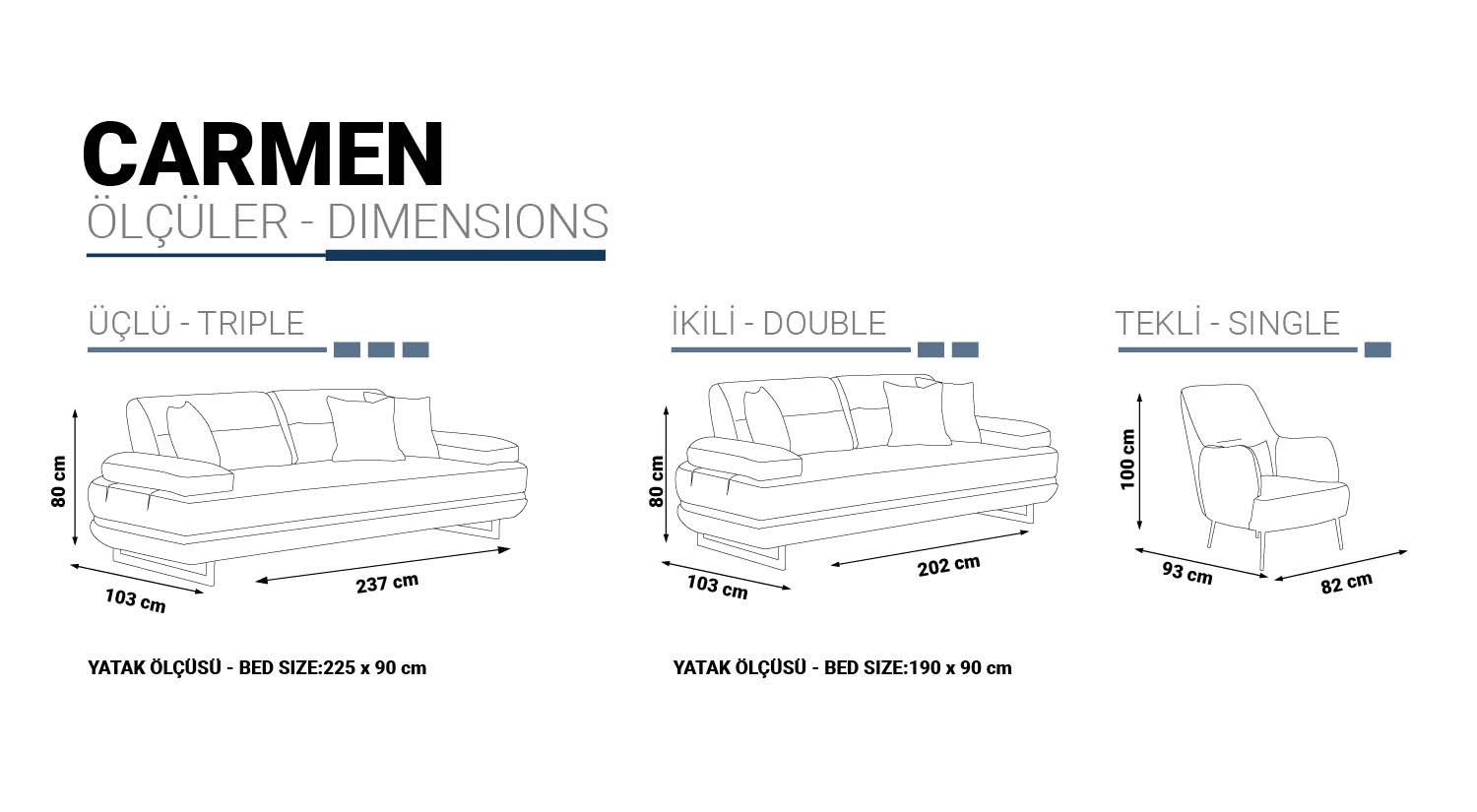 Carmen Sofa Set