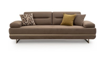 Carmen Three Seat Sofa - Brown