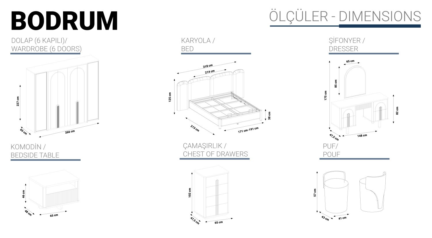 Bodrum Bedroom Set