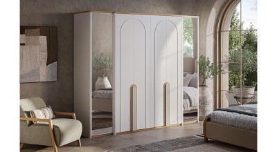 Bodrum 6 Doors Mirrored Cabinet