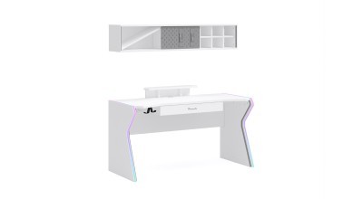 Phoenix White Study Desk Bottom Block