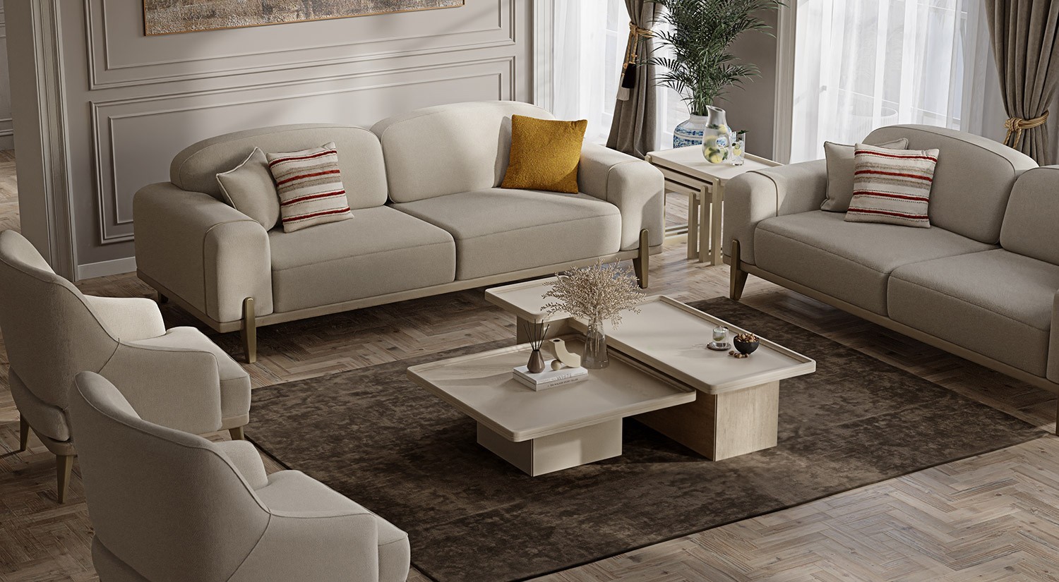 Asia Sofa Set