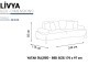  Bolivia Three-Seater Sofa