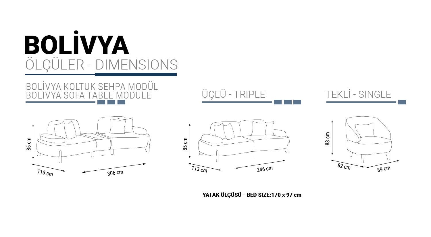 Bolivia Sofa Set