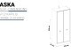  Armoire Alaska 2 portes - Revêtement miroir
