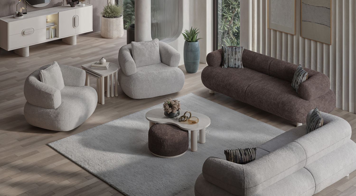 Elegance Inspired by Nature: Traverta Sofa Set