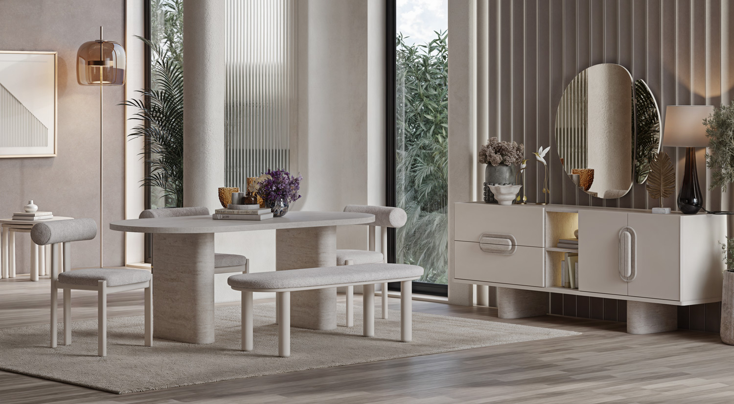 Where Elegance Meets Nature: Traverta Dining Room