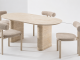  Travertine Porcelain Dining Table