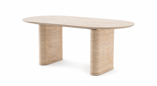 Travertine Porcelain Dining Table