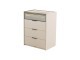  Mood Ada Chest of Drawers, Mink Beige (Matte Black Frame)